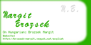 margit brozsek business card